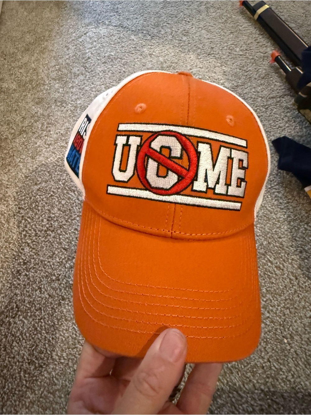 WWE Orange 'U NO ME' Embroidered Baseball Cap